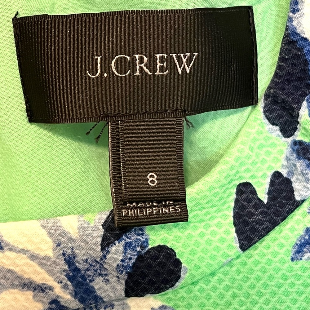 J. Crew Floral Fit and Flare Sleeveless Dress Size 8 - Picture 3 of 10